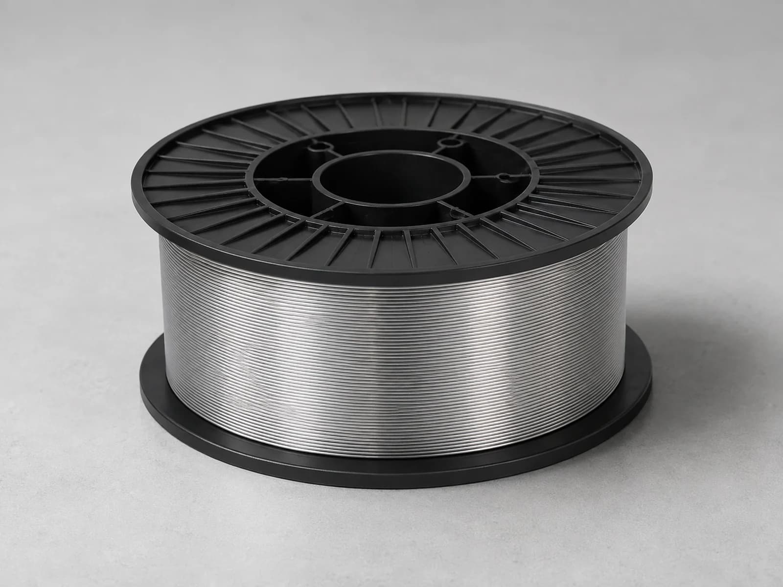 Representative form of an aluminum-alloy MIG welding wire spool
