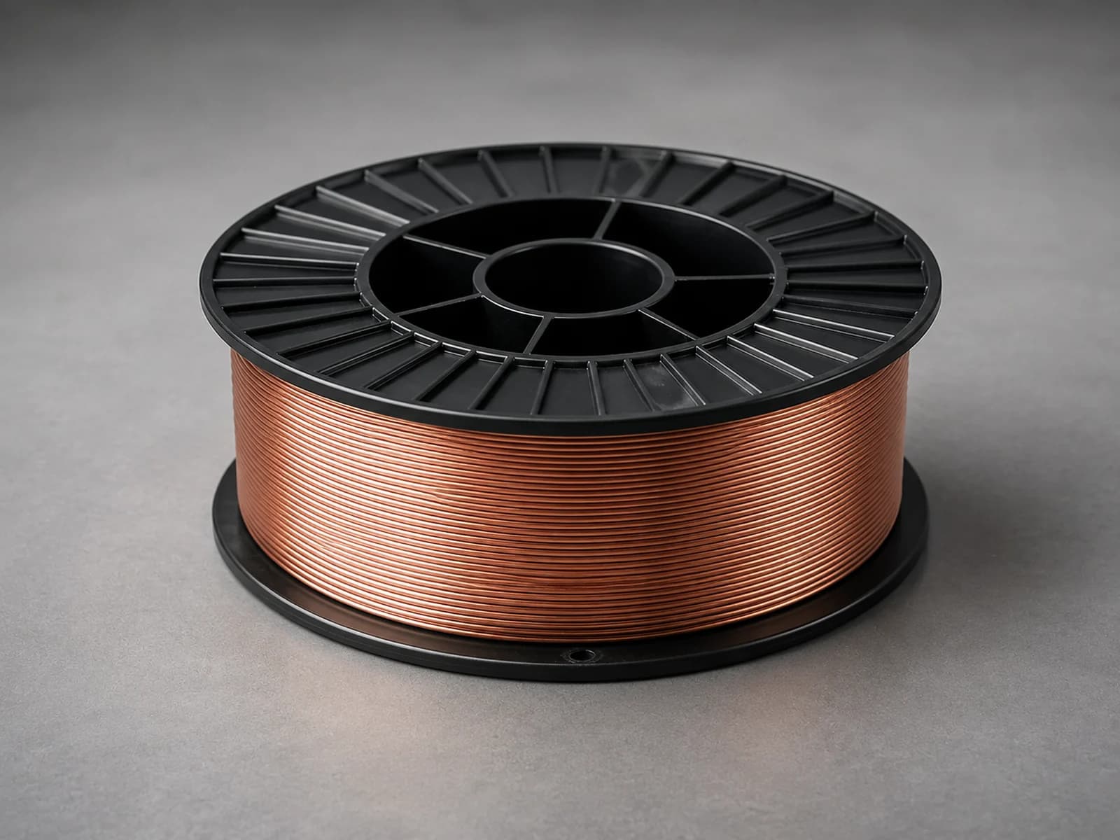 Representative form of a carbon-steel gas-shielded solid welding wire spool