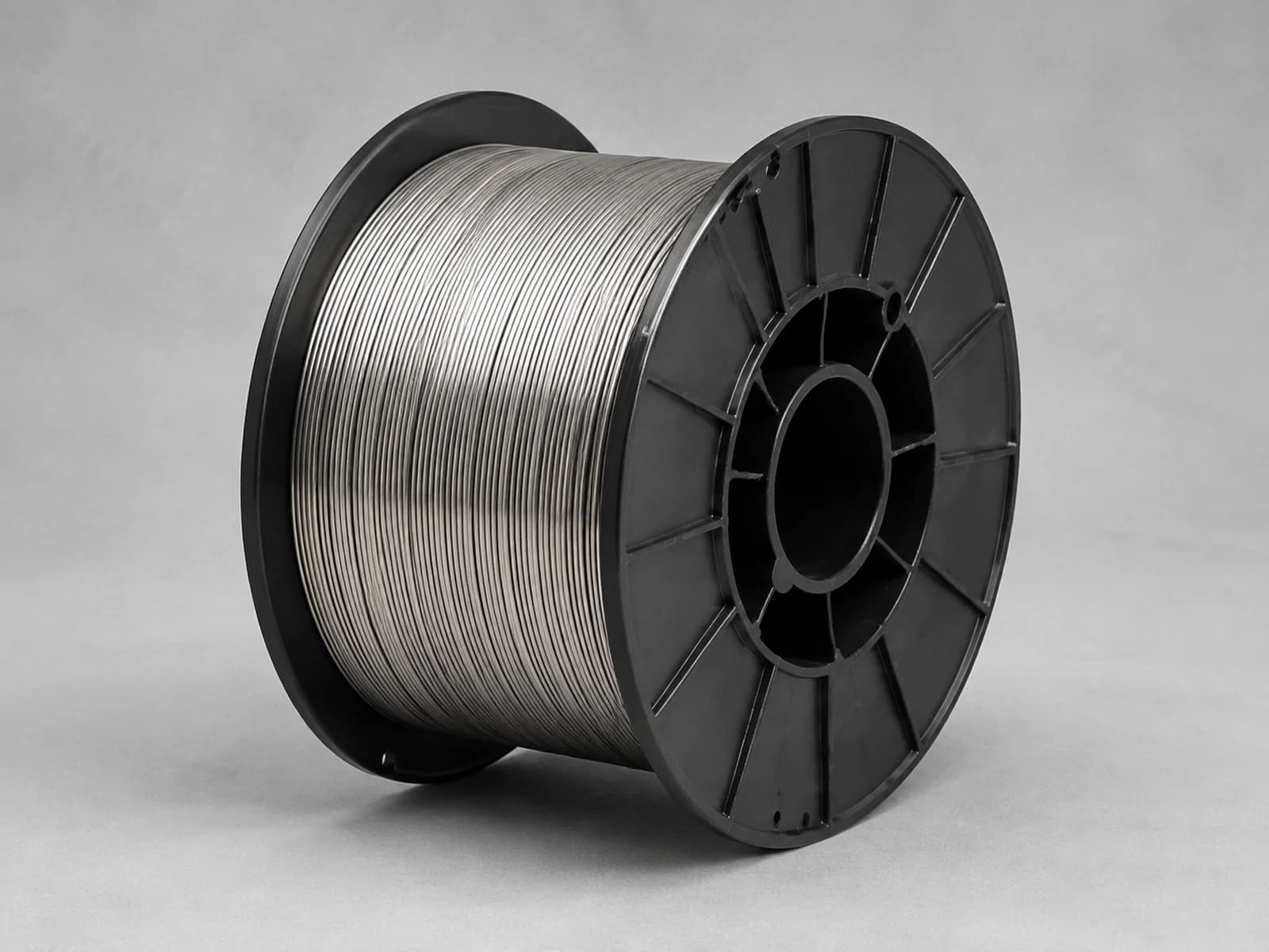 Representative form of a stainless-steel flux-cored welding wire spool