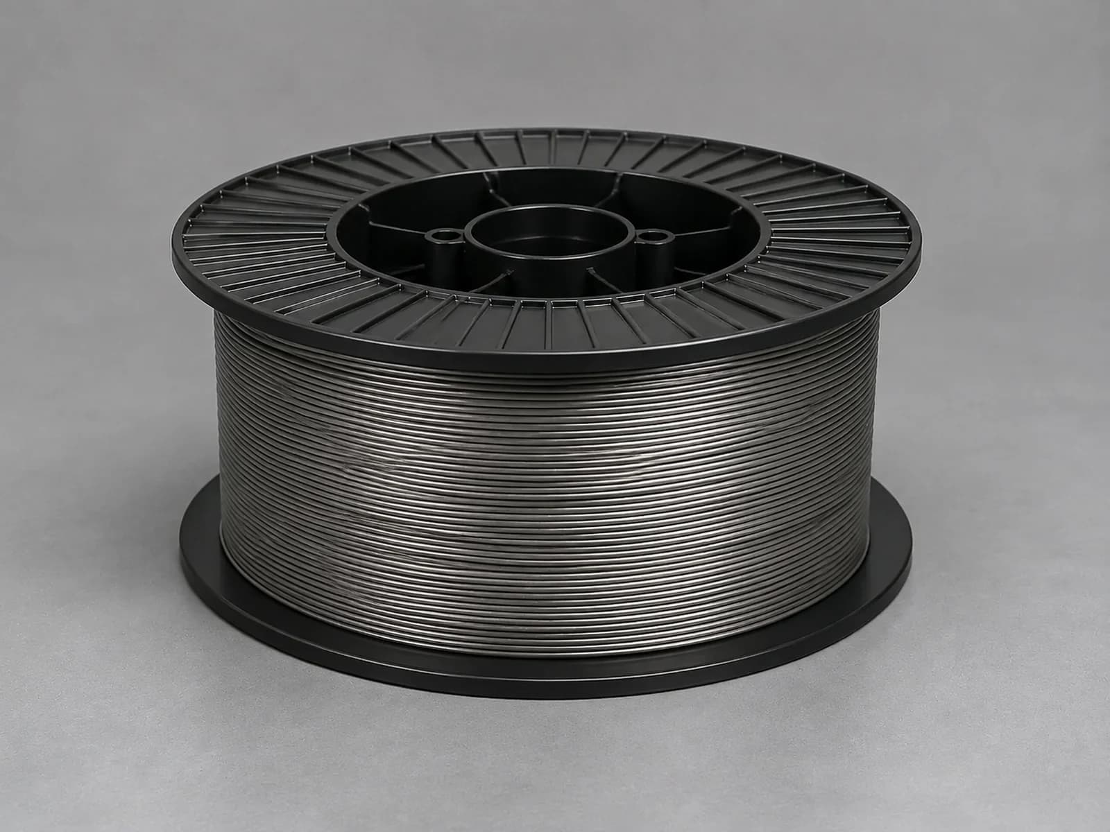Representative form of a flux-cored welding wire spool