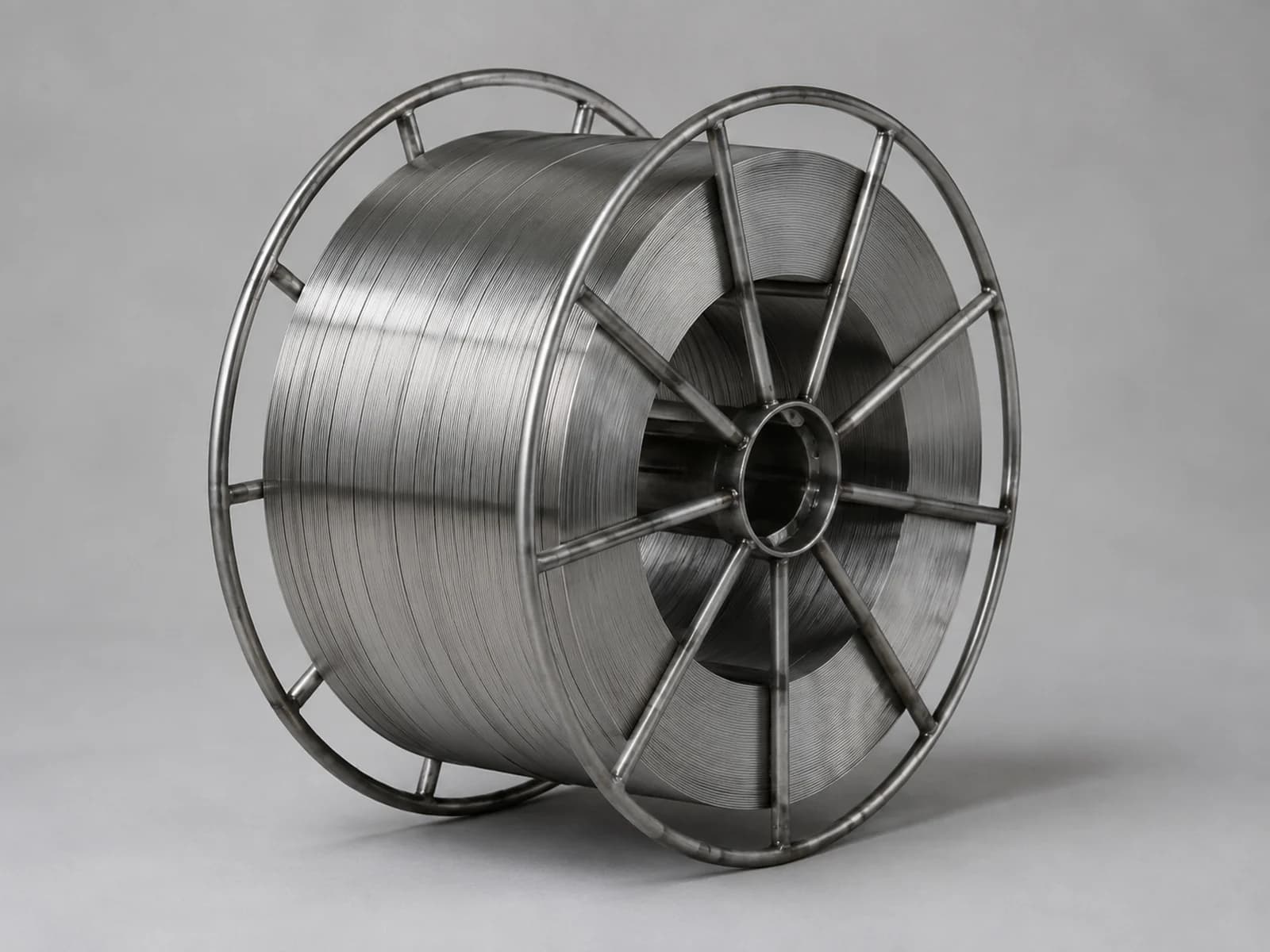 Representative form of a stainless-steel submerged-arc welding wire reel